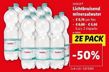 Promotions Lichtbruisend mineraalwater - Saskia - Valide de 27/03/2024 à 02/04/2024 chez Lidl