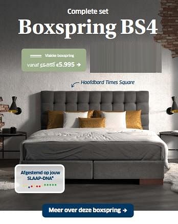 Promotions Boxspring bs4 vlakke - Ergosleep - Valide de 19/04/2024 à 04/05/2024 chez Sleeplife