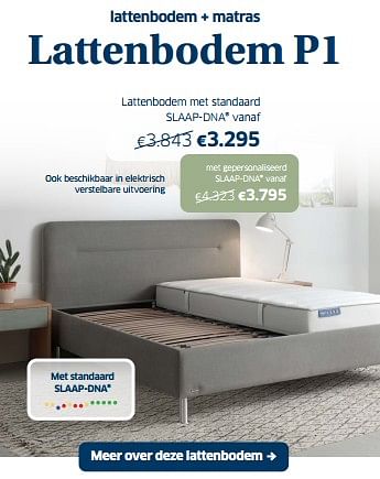 Promotions Lattenbodem p1 met standaard slaap-dna - Ergosleep - Valide de 19/04/2024 à 04/05/2024 chez Sleeplife