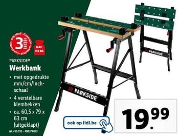 Promoties Werkbank - Parkside - Geldig van 27/03/2024 tot 02/04/2024 bij Lidl