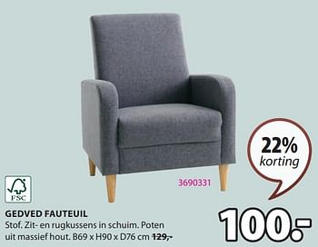 Promoties Gedved fauteuil - Huismerk - Jysk - Geldig van 18/03/2024 tot 07/04/2024 bij Jysk