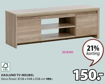 Promotions Haslund tv-meubel - Produit Maison - Jysk - Valide de 18/03/2024 à 07/04/2024 chez Jysk