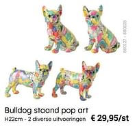 Bulldog staand pop art-Huismerk - Multi Bazar