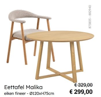 Promotions Eettafel malika - Produit Maison - Multi Bazar - Valide de 08/03/2024 à 30/06/2024 chez Multi Bazar