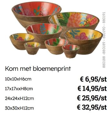 Promotions Kom met bloemenprint - Produit Maison - Multi Bazar - Valide de 08/03/2024 à 30/06/2024 chez Multi Bazar