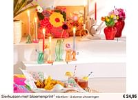 Sierkussen met bloemenprint-Huismerk - Multi Bazar