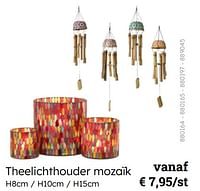 Theelichthouder mozaïk-Huismerk - Multi Bazar