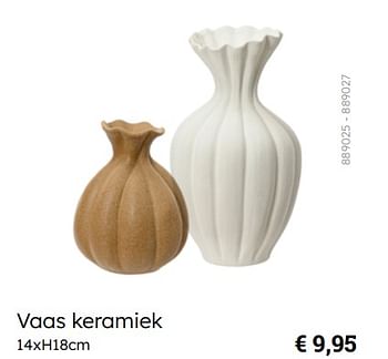 Promotions Vaas keramiek - Produit Maison - Multi Bazar - Valide de 08/03/2024 à 30/06/2024 chez Multi Bazar