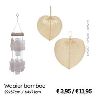 Promoties Waaier bamboe - Huismerk - Multi Bazar - Geldig van 08/03/2024 tot 30/06/2024 bij Multi Bazar
