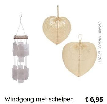 Promoties Windgong met schelpen - Huismerk - Multi Bazar - Geldig van 08/03/2024 tot 30/06/2024 bij Multi Bazar