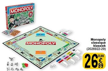 Promoties Monopoly classique klassiek - Hasbro - Geldig van 19/03/2024 tot 30/03/2024 bij Cora