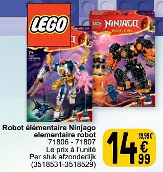 Promoties Robot élémentaire ninjago elementaire robot 71806 - 71807 - Lego - Geldig van 19/03/2024 tot 30/03/2024 bij Cora