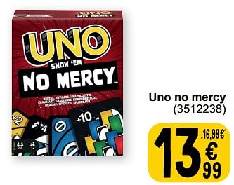 Promoties Uno no mercy - Mattel - Geldig van 19/03/2024 tot 30/03/2024 bij Cora