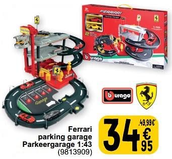 Promoties Ferrari parking garage parkeergarage 1:43 - Burago - Geldig van 19/03/2024 tot 30/03/2024 bij Cora