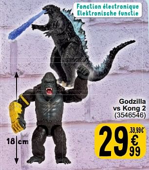 Promoties Godzilla vs kong 2 - GP Toys - Geldig van 19/03/2024 tot 30/03/2024 bij Cora