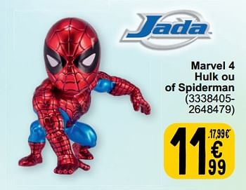Promotions Marvel 4 hulk ou of spiderman - Jada - Valide de 19/03/2024 à 30/03/2024 chez Cora