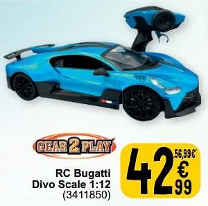 Promoties Rc bugatti divo scale 1:12 - Gear2Play - Geldig van 19/03/2024 tot 30/03/2024 bij Cora