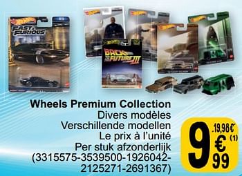Promoties Wheels premium collection - Mattel - Geldig van 19/03/2024 tot 30/03/2024 bij Cora