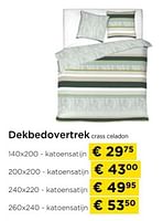Promoties Dekbedovertrek crass celadon - Huismerk - Molecule - Geldig van 01/03/2024 tot 31/03/2024 bij Molecule