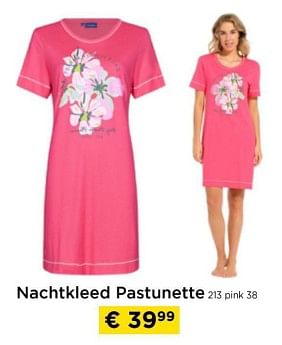 Promotions Nachtkleed pastunette 213 pink 38 - Pastunette - Valide de 01/03/2024 à 31/03/2024 chez Molecule