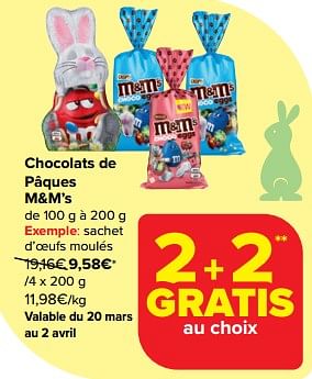 Promoties Sachet d’oeufs moulés - M&M 's - Geldig van 20/03/2024 tot 02/04/2024 bij Carrefour