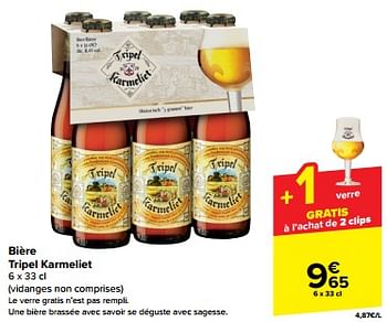 Promoties Bière tripel karmeliet - TRipel Karmeliet - Geldig van 20/03/2024 tot 02/04/2024 bij Carrefour