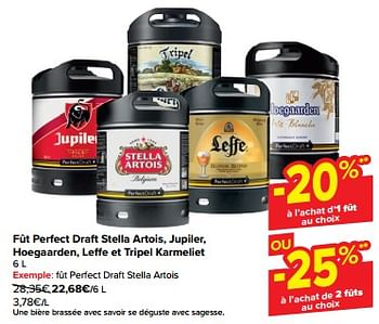 Promoties Fût perfect draft stella artois - Stella Artois - Geldig van 20/03/2024 tot 02/04/2024 bij Carrefour