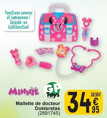 Promotions Mallette de docteur dokterstas - Minnie Mouse - Valide de 19/03/2024 à 30/03/2024 chez Cora
