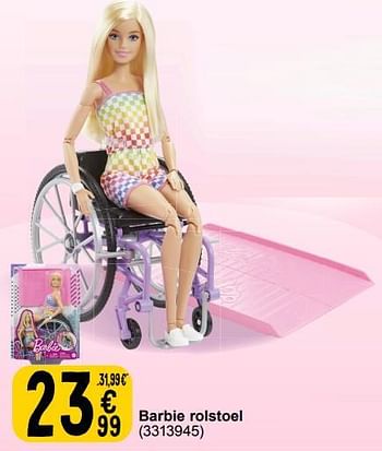 Promoties Barbie rolstoel - Mattel - Geldig van 19/03/2024 tot 08/04/2024 bij Cora