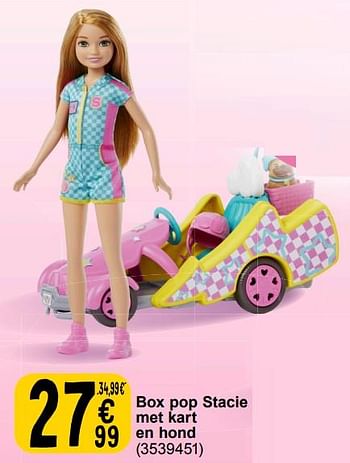 Promotions Box pop stacie met kart en hond - Mattel - Valide de 19/03/2024 à 08/04/2024 chez Cora
