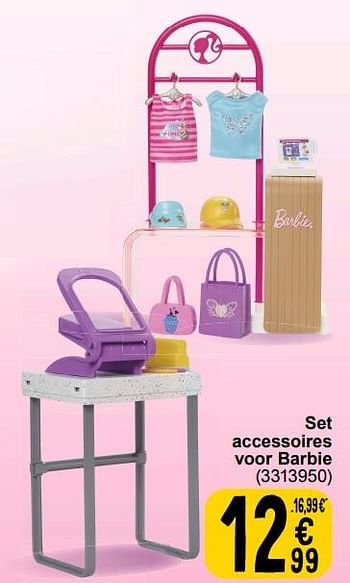 Promotions Set accessoires voor barbie - Mattel - Valide de 19/03/2024 à 08/04/2024 chez Cora