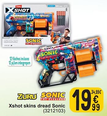 Promoties Xshot skins dread sonic - Sonic The Hedgehog - Geldig van 19/03/2024 tot 30/03/2024 bij Cora