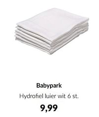 Babypark hydrofiel luier wit-Huismerk - Babypark