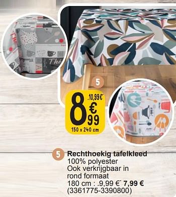 Promoties Rechthoekig tafelkleed - Huismerk - Cora - Geldig van 19/03/2024 tot 30/03/2024 bij Cora