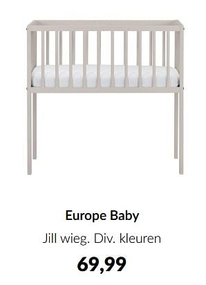 Promoties Europe baby jill wieg - Europe baby - Geldig van 11/03/2024 tot 08/04/2024 bij BabyPark