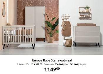 Promoties Europe baby sterre oatmeal - Europe baby - Geldig van 11/03/2024 tot 08/04/2024 bij BabyPark