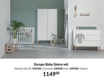 Promotions Europe baby sterre wit - Europe baby - Valide de 11/03/2024 à 08/04/2024 chez BabyPark