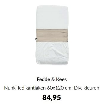 Promoties Fedde + kees nunki ledikantlaken - Fedde & Kees - Geldig van 11/03/2024 tot 08/04/2024 bij BabyPark