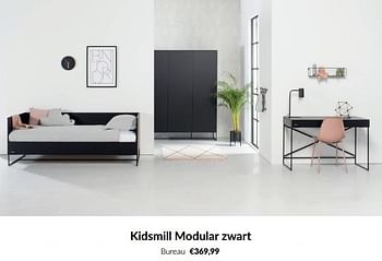 Promoties Kidsmill modular zwart bureau - Kidsmill - Geldig van 11/03/2024 tot 08/04/2024 bij BabyPark