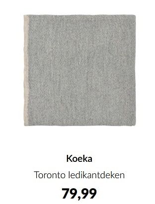 Promoties Koeka toronto ledikantdeken - Koeka - Geldig van 11/03/2024 tot 08/04/2024 bij BabyPark
