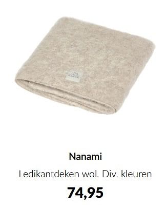 Promotions Nanami ledikantdeken wol - Nanami - Valide de 11/03/2024 à 08/04/2024 chez BabyPark