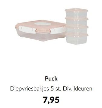 Promoties Puck diepvriesbakjes - Puck - Geldig van 11/03/2024 tot 08/04/2024 bij BabyPark
