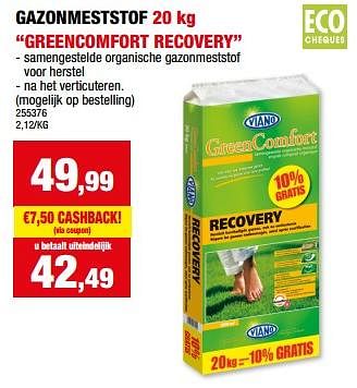 Promotions Gazonmeststof greencomfort recovery - Viano - Valide de 20/03/2024 à 31/03/2024 chez Hubo