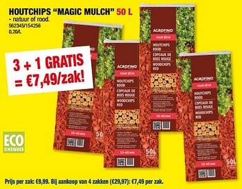 Promoties Houtchips magic mulch - Agrofino - Geldig van 20/03/2024 tot 31/03/2024 bij Hubo