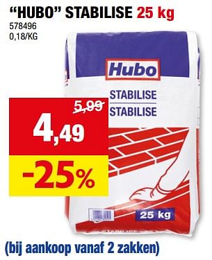 Promoties Hubo stabilise - Huismerk - Hubo  - Geldig van 20/03/2024 tot 31/03/2024 bij Hubo
