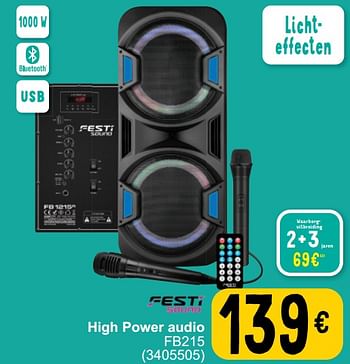 Promoties Festisound high power audio fb215 - FestiSound - Geldig van 19/03/2024 tot 30/03/2024 bij Cora