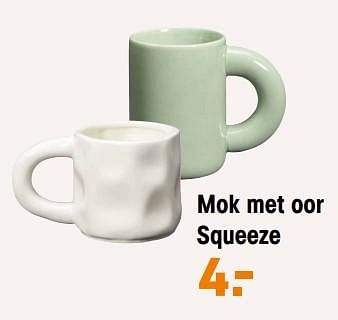 Promoties Mok met oor squeeze - Huismerk - Kwantum - Geldig van 25/03/2024 tot 31/03/2024 bij Kwantum