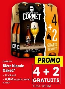Promoties Bière blonde oaked - Cornet  - Geldig van 27/03/2024 tot 02/04/2024 bij Lidl
