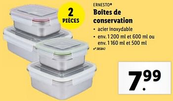 Promotions Boîtes de conservation - Ernesto - Valide de 27/03/2024 à 02/04/2024 chez Lidl