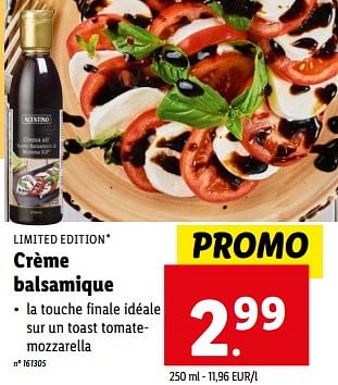 Promotions Crème balsamique - Limited Edition - Valide de 27/03/2024 à 02/04/2024 chez Lidl